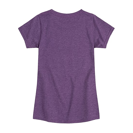 Disney Collection Little & Big Kid Girls Crew Neck Short Sleeve Regular Fit Ariel Cinderella Princess Graphic T-Shirt