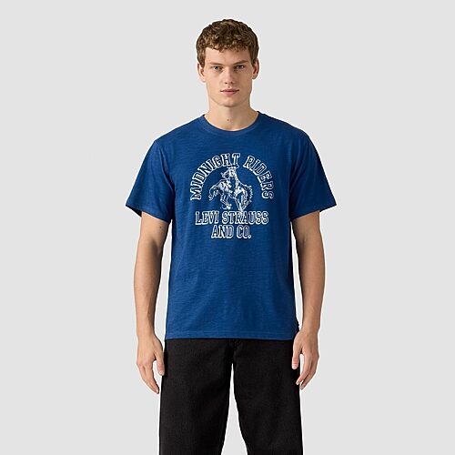 Levi's Mens Short Sleeve Relaxed Fit T-Shirt, Small, Blue