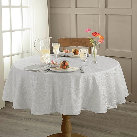 Lenox Opal Innocence Round Tablecloth