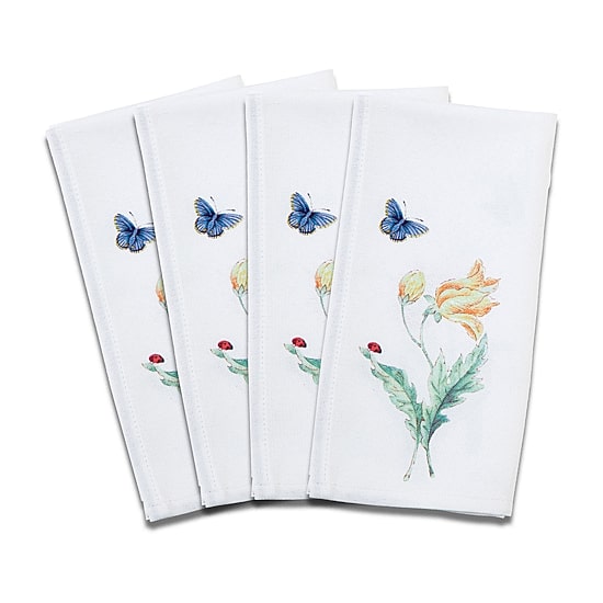 Threadmade Butterfly Meadow Garden 4-pc. Napkins