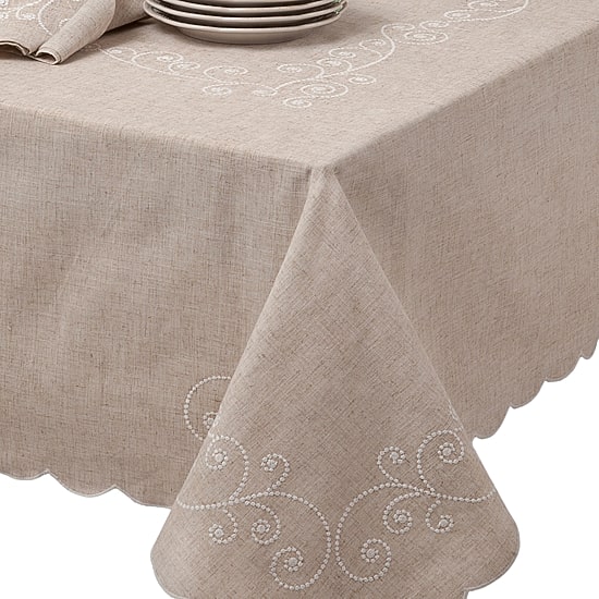 Lenox French Perle Linen Tablecloth