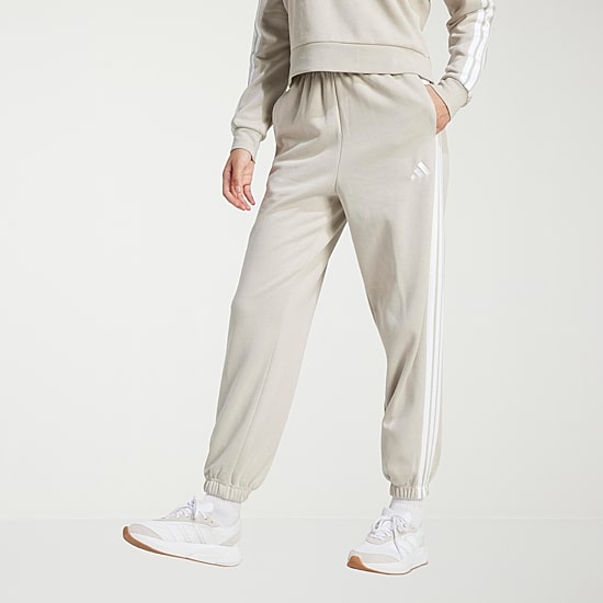 adidas Womens Straight High Rise Loose Fit Fleece Active Jogger Pant