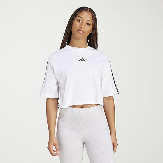 adidas Womens Crew Neck Short Sleeve Active Crop Top - JCPenney