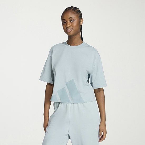 adidas Womens Crew Neck Short Sleeve Active T-Shirt