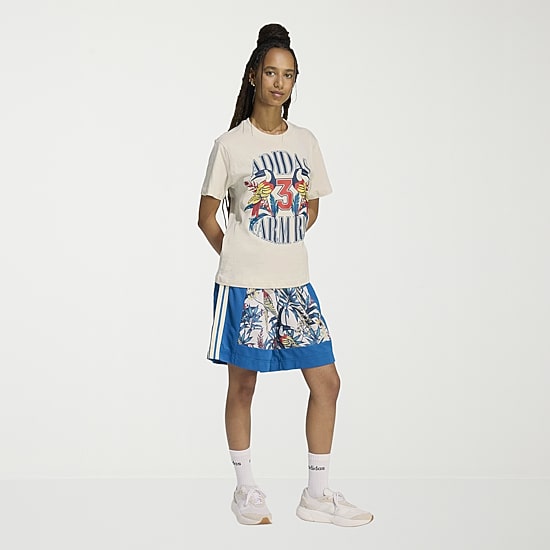 adidas Womens Farm Rio Crew Neck Short Sleeve Active T-Shirt
