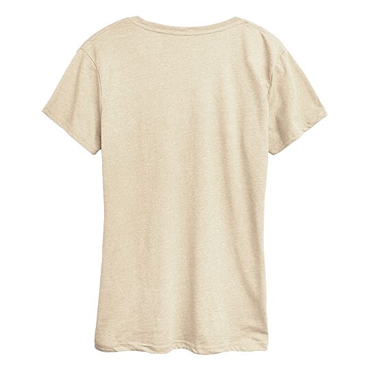 Snoopy And Woodstock Heart Womens Scoop Neck Short Sleeve Classic Fit Peanuts Graphic T-Shirt