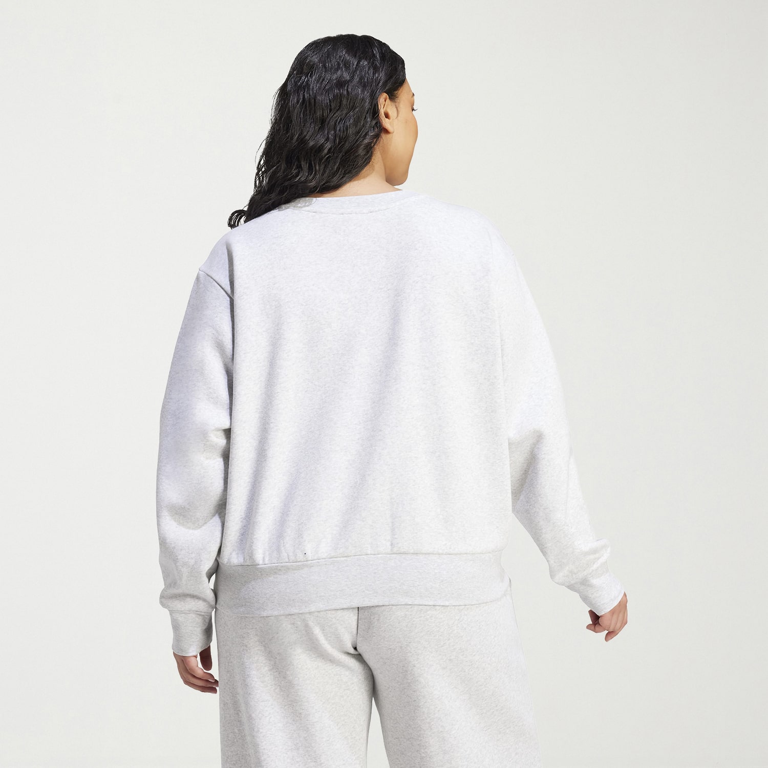 adidas Womens Crew Neck Long Sleeve Plus Sweatshirt
