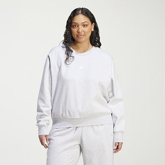 adidas Womens Crew Neck Long Sleeve Plus Sweatshirt