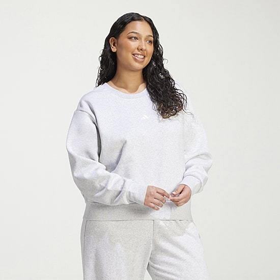 adidas Womens Crew Neck Long Sleeve Plus Sweatshirt