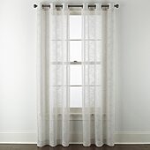 Regal Home Marley Textured Slub Grommet Top Sheer Set of 2 Curtain Panel