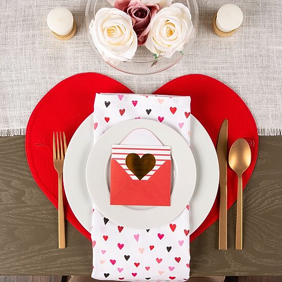 Design Imports Confetti Hearts Print 6-pc. Napkins