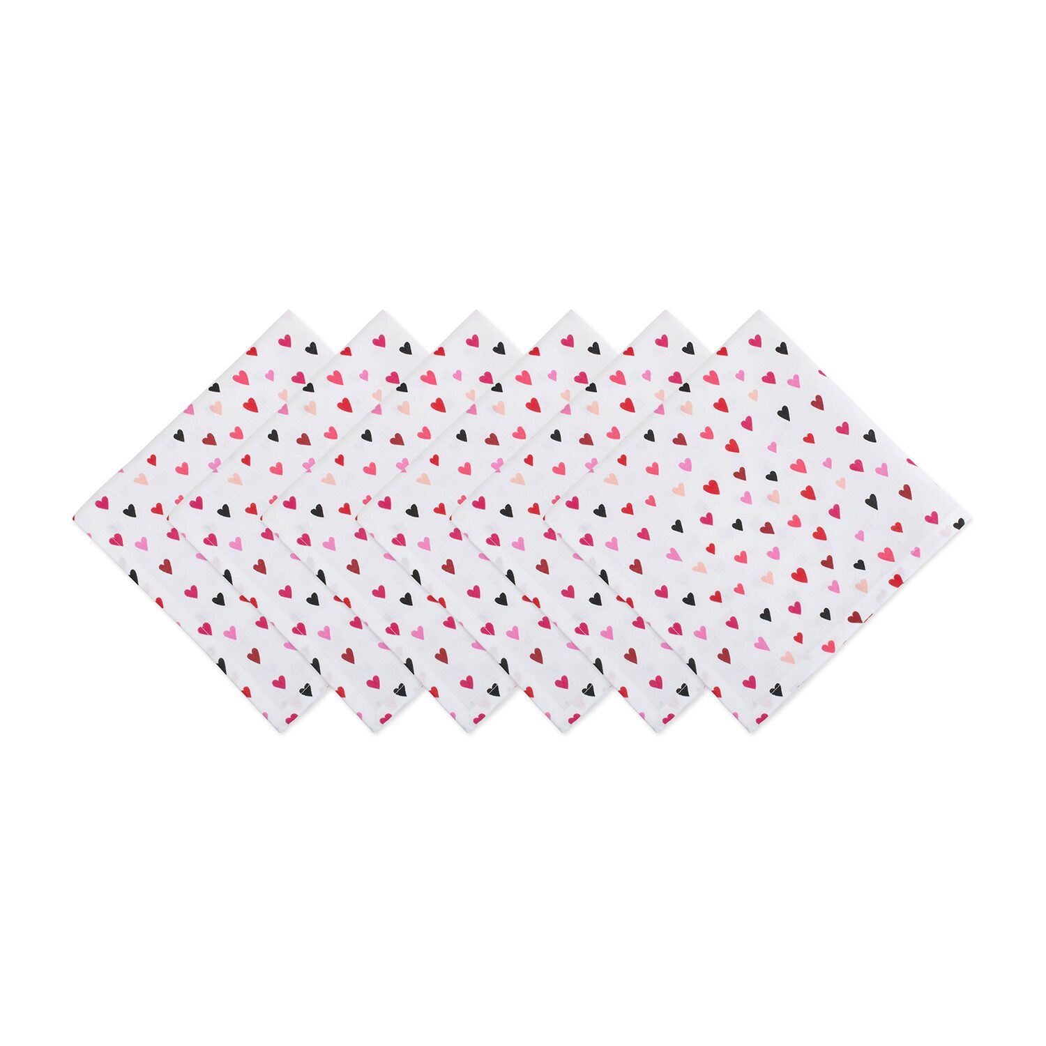 Design Imports Confetti Hearts Print 6-pc. Napkins