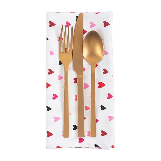 Design Imports Confetti Hearts Print 6-pc. Napkins