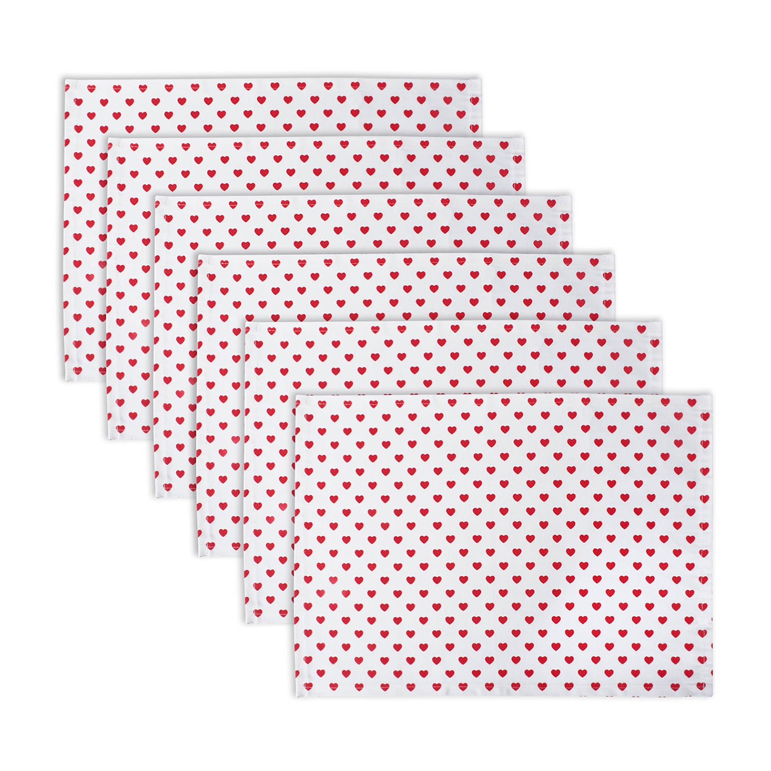 Design Imports Lil Hearts Ribbed 6-pc. Placemat