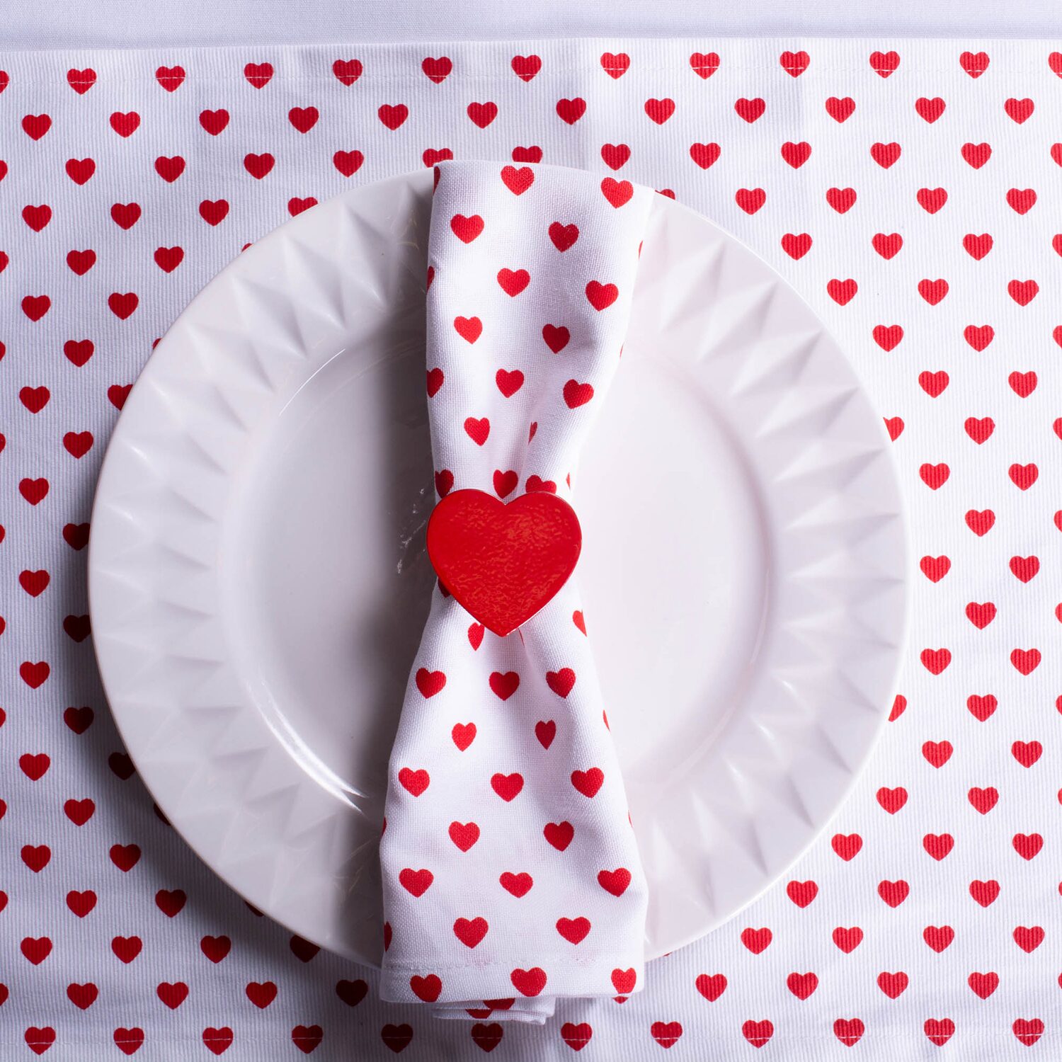 Design Imports Lil Hearts Ribbed 6-pc. Placemat
