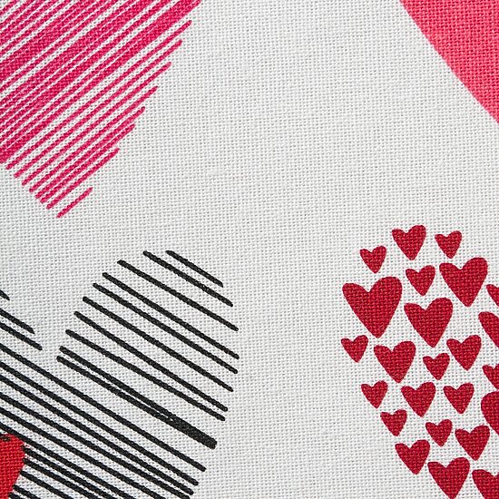 Design Imports Hearts Collage Print Table Runner