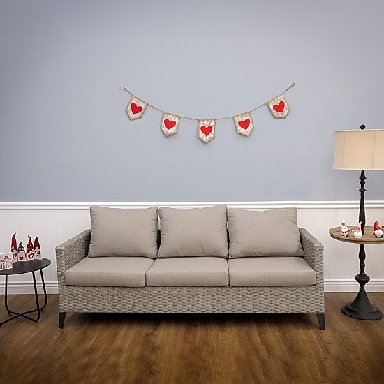 National Tree Co. 6 Ft. V Red Hearts Valentines Day Indoor Outdoor Garland