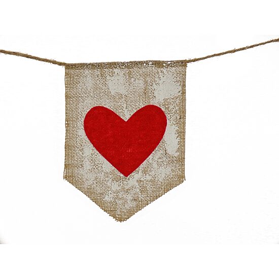 National Tree Co. 6 Ft. V Red Hearts Valentines Day Indoor Outdoor Garland