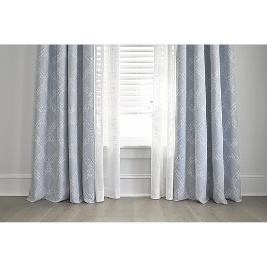 Fieldcrest Heritage Davina Intertwining Vines Grommet Top Energy Saving 100% Blackout Single Curtain Panel