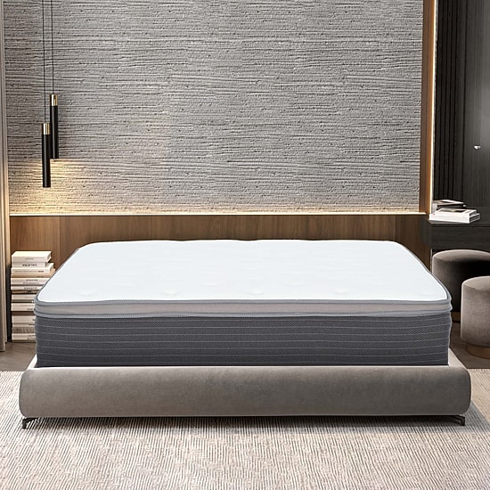 Primo Equilibria Pocket Coil 12" Medium/Firm Hybrid Euro Top - Mattress in a Box