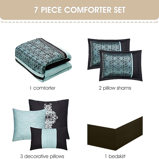 Stratford Park Stefano 7-pc. Midweight Comforter Set