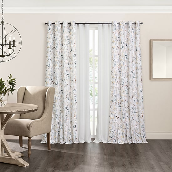 Fieldcrest Catalina Grommet Top Light-Filtering Single Curtain Panel