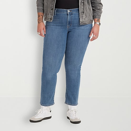 Levi's® Plus Womens Mid Rise 414 Straight Leg Jean
