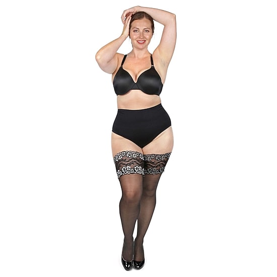 MeMoi Sheer Lace Top Thigh Highs