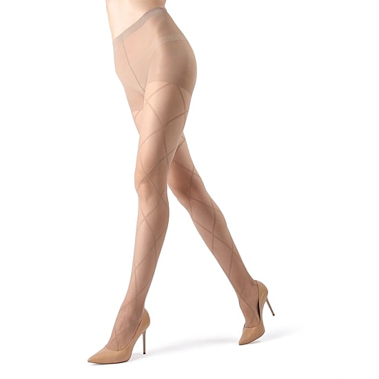 MeMoi Womens Sheer Diamond Diamond Tights