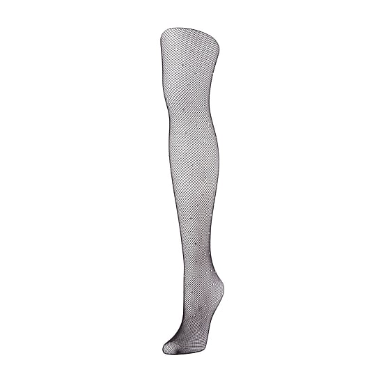 MeMoi Womens Rhinestone Mini Fishnet Tights