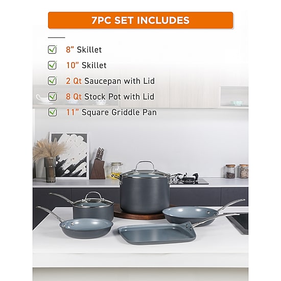 Commercial Chef 7-pc. Non-Stick Cookware Set