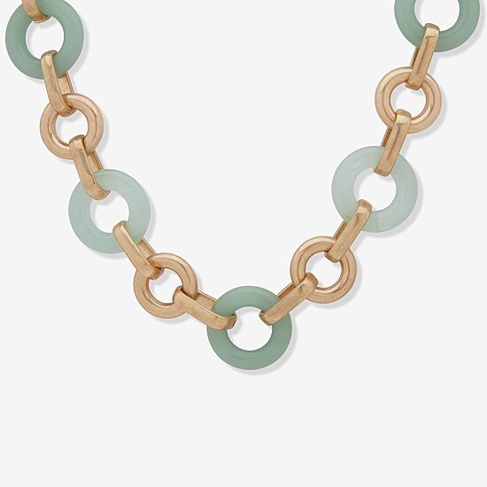 a.n.a Gold Tone Womens 17 Inch Collar Necklace