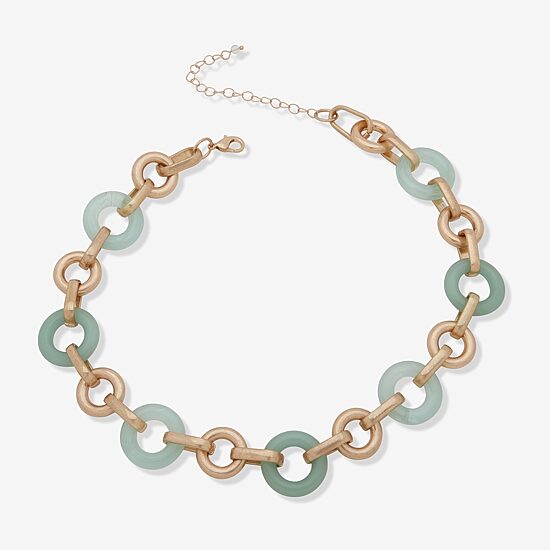 a.n.a Gold Tone Womens 17 Inch Collar Necklace
