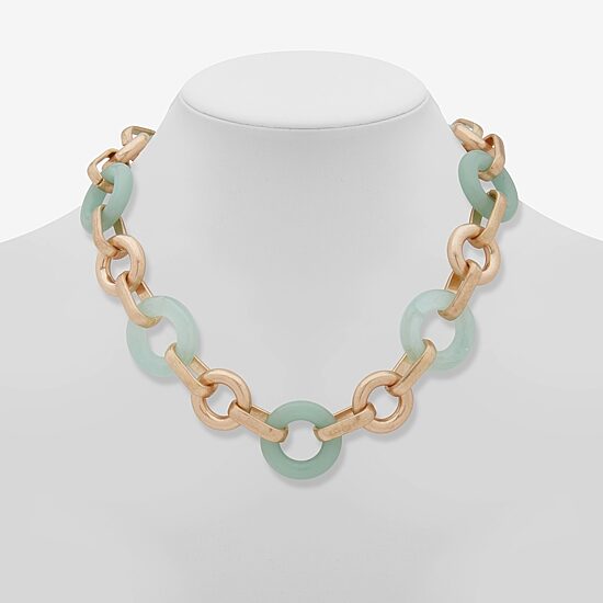 a.n.a Gold Tone Womens 17 Inch Collar Necklace