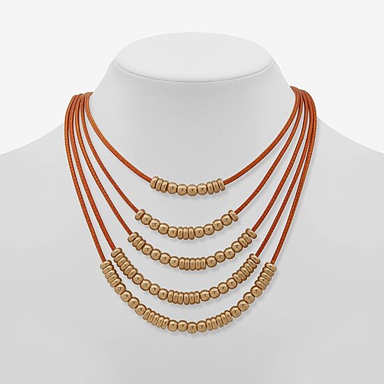 A.N.A Gold Tone Womens 50 Inch Strand Necklace