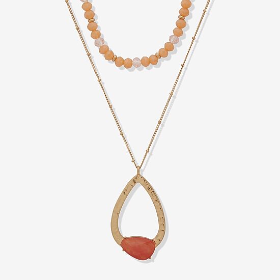 A.N.A old Tone Womens 50 Inch Strand Necklace