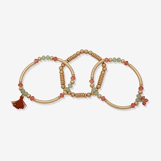 A.N.A Gold Tone Womens 3-pc. Bracelet Set
