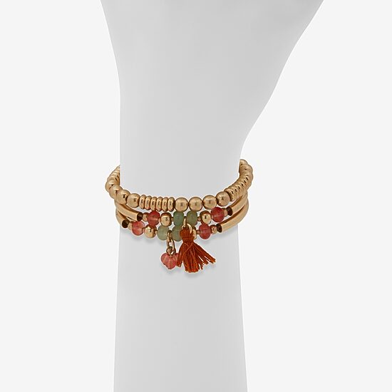 A.N.A Gold Tone Womens 3-pc. Bracelet Set