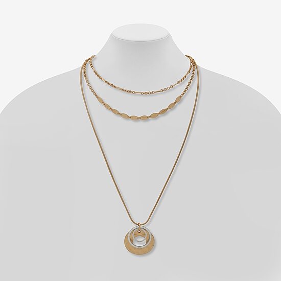 a.n.a Hammered Womens 16 Inch Strand Necklace