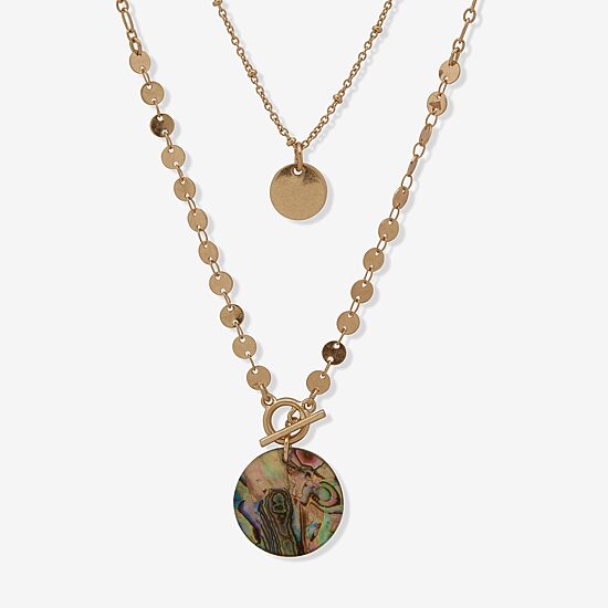 a.n.a Gold Tone Toggle Womens 18 Inch Pendant Necklace