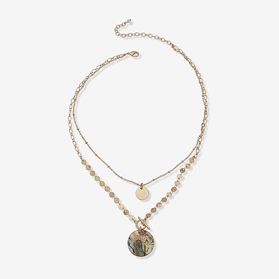 a.n.a Gold Tone Toggle Womens 18 Inch Pendant Necklace