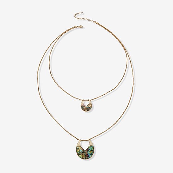 a.n.a Gold Tone Womens 24 Inch Pendant Necklace
