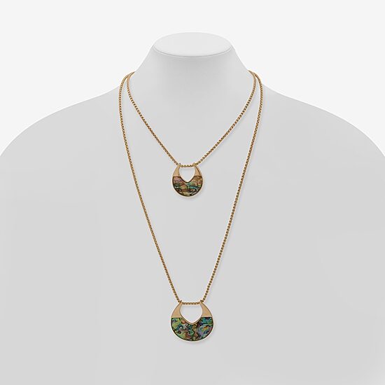 a.n.a Gold Tone Womens 24 Inch Pendant Necklace