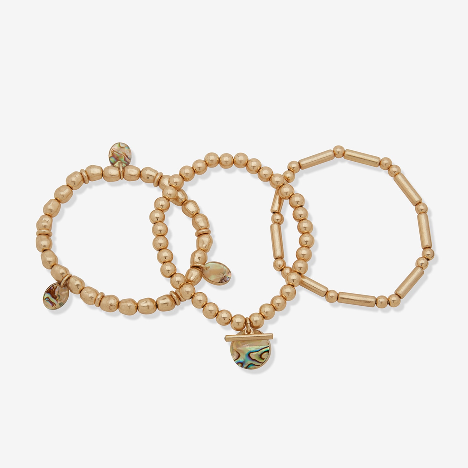 a.n.a Gold Tone Womens 3-pc. Bracelet Set