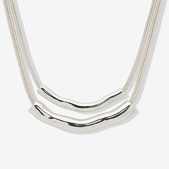 Worthington Silver Tone Womens 17 Inch Strand Necklace