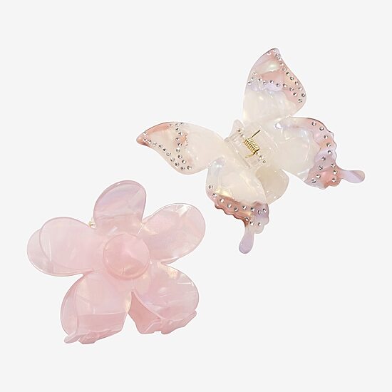 Arizona Butterfly & Flower 2-pc. Hair Clip