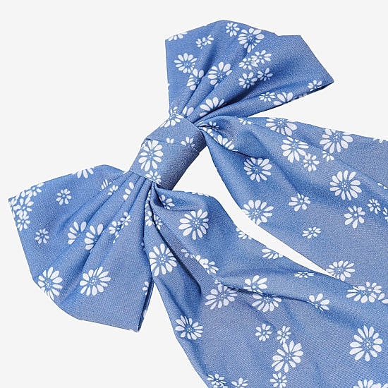 Arizona Floral Denim Hair Bow