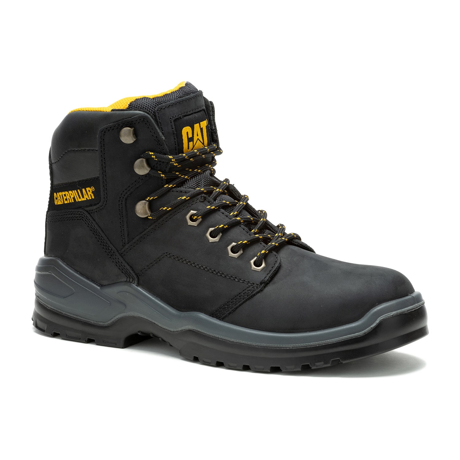CAT Mens Slip Resistant Striver Steel Toe Work Boots