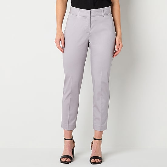 Liz Claiborne Emma Emma Womens Tall Ankle Mid Rise Ankle Pant