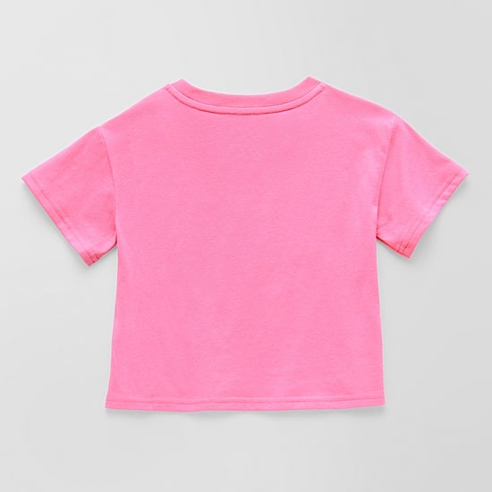 Thereabouts Little Girls Crew Neck Short Sleeve Boxy Fit Graphic T-Shirt